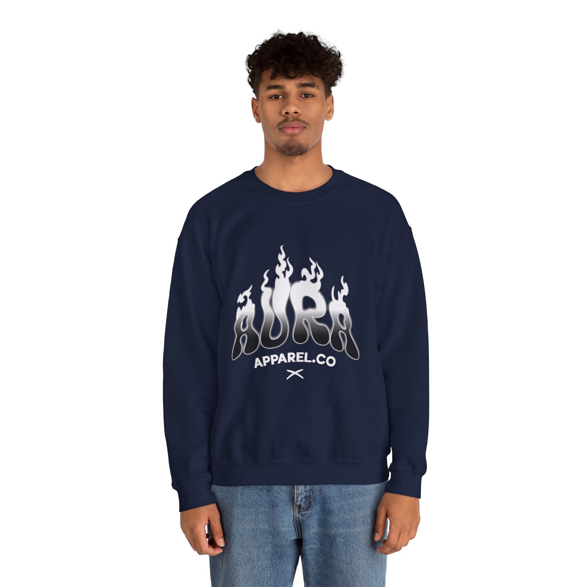 Aura Surf Flame Graphic Premium Men's Sweatshirt | The Fashion Studio Graphic Premium Men's Sweatshirt