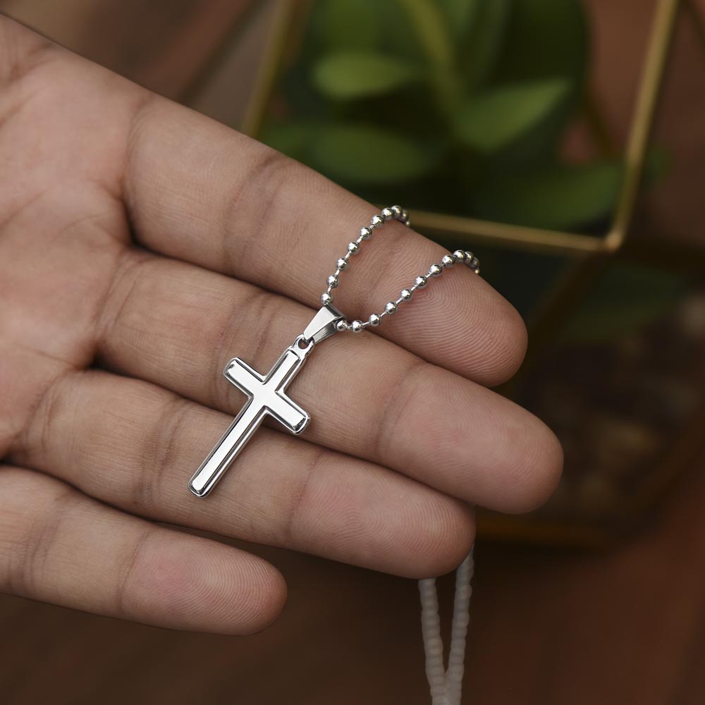 Men's Stainless Steel Christian Cross Necklace