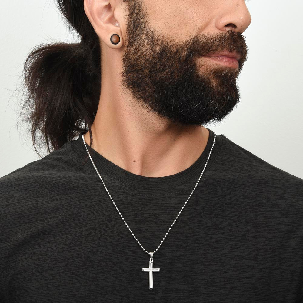 Men's Stainless Steel Christian Cross Necklace