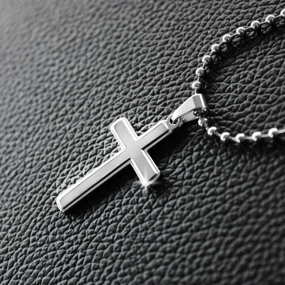 Men's Stainless Steel Christian Cross Necklace