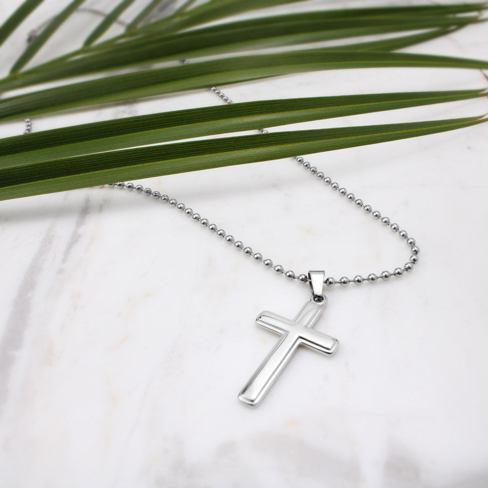 Men's Stainless Steel Christian Cross Necklace