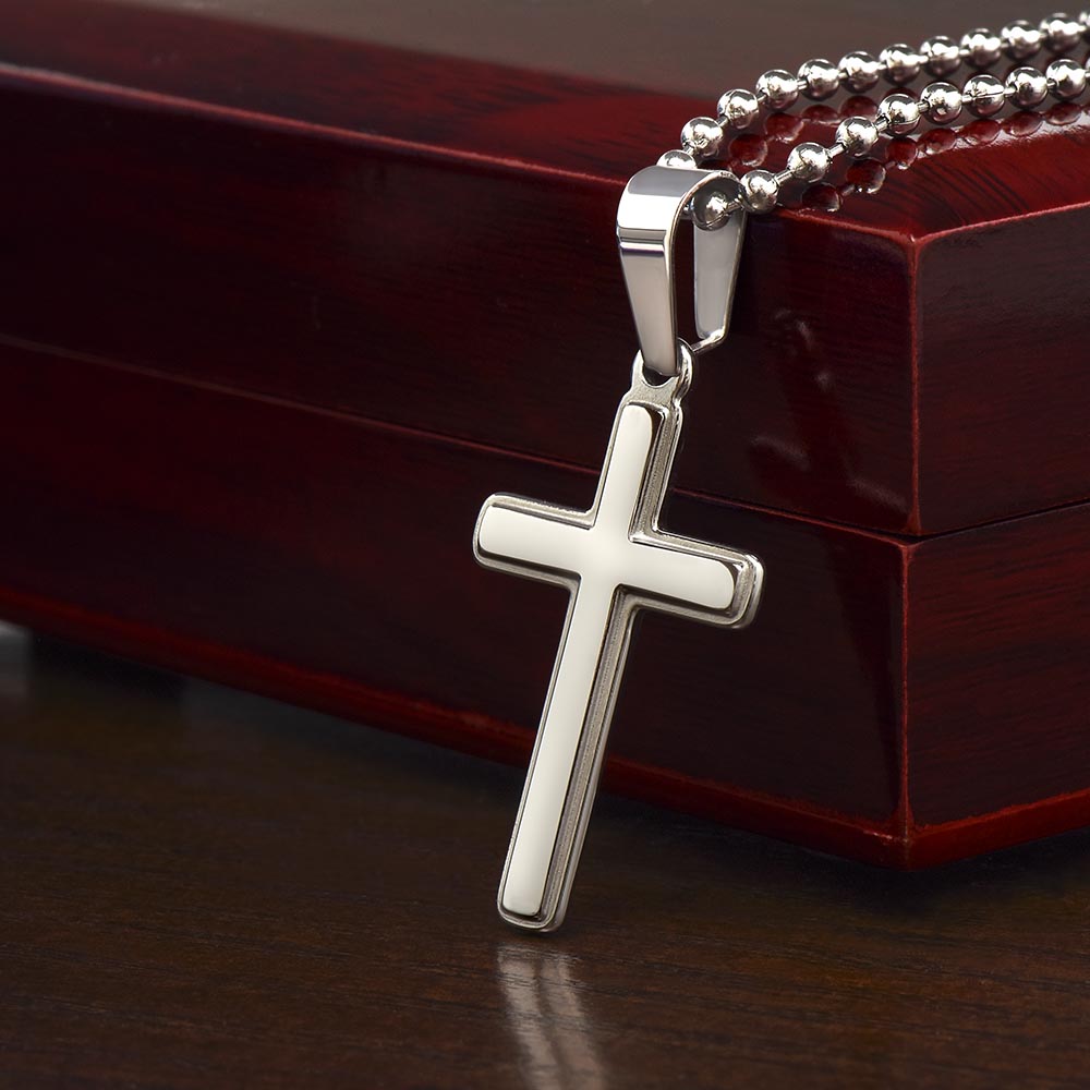 Men's Stainless Steel Christian Cross Necklace