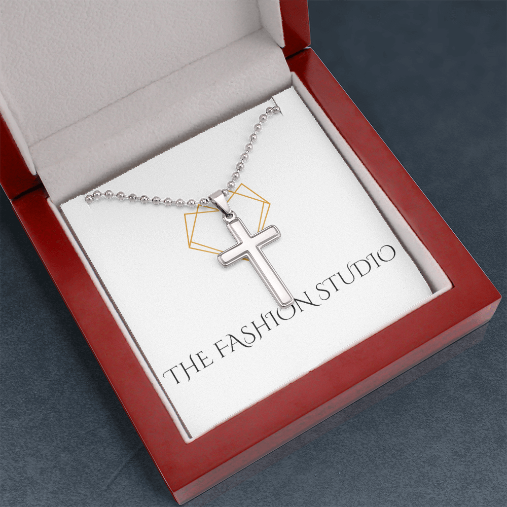 Men's Stainless Steel Christian Cross Necklace