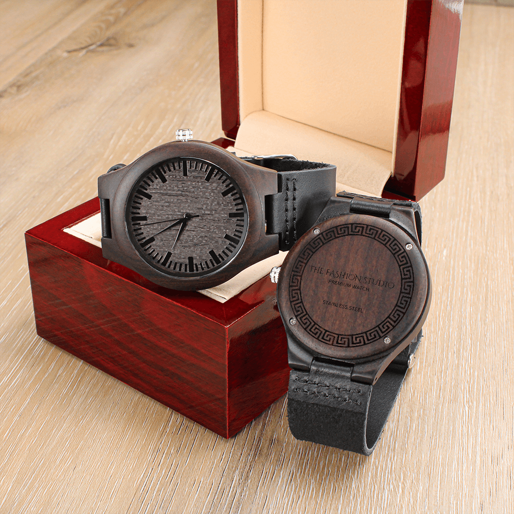 Mens Premium  Engraved Wooden Watch | Analog Watch | Wooden Watch | The Fashion Studio Wodden Watch